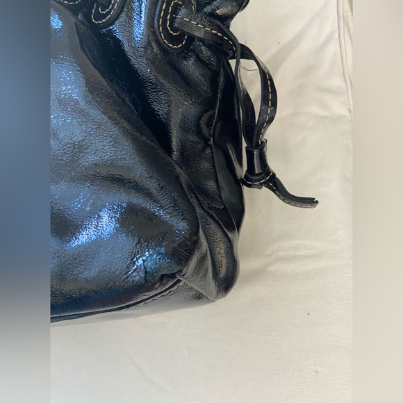 Dooney & Bourke Black Patent Leather Handbag - Picture 5 of 16